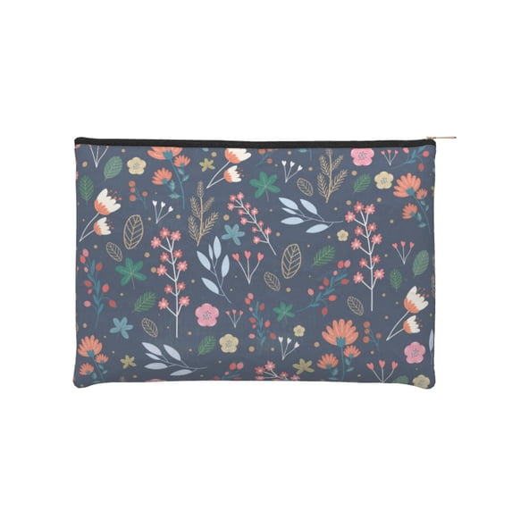 Kdxio Colorful Flowers Makeup Bag Toiletry Bag Canvas Makeup Bags Zipper Cosmetic Pouch Travel Cosmetic Pouch for Women Gifts