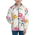 thumbnail image 1 of Kdxio Colorful Flowers Pattern Kids Boys Girls Zip Up Hoodie 3D Printed Hooded Sweatshirt Hoody Coat with Pocket 7-12 Y-Medium, 1 of 6