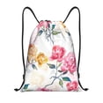 thumbnail image 1 of Kdxio Colorful Flowers Print Drawstring Backpack Bag,Waterproof Draw String Back Sack, Gym Drawstring Bags Swim Bag For Unisex, 1 of 9