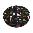 thumbnail image 1 of Kdxio Colorful Geometry Print Stool Covers Round,Stretch Round Bar Stool Covers Washable Bar Stool Cushion Slipcover for 12-15 Inch Chair, 1 of 7