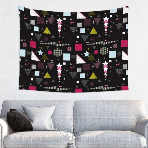 Kdxio Colorful Geometry Wall Hanging Tapestries Banner For Bedroom College Dorm Home Living Room Party Decor 29X37 In
