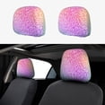 thumbnail image 1 of Kdxio Colorful Glitters Pattern Print 2 Piece Car Head Rest Covers Set Auto Front/Rear Seats Headrest Cover Universal Fit Most Cars,Sedan, SUV, 1 of 9
