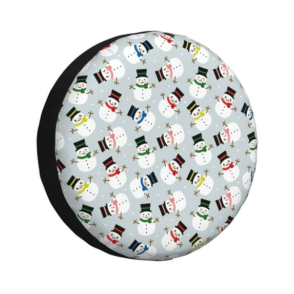 Kdxio Colorful Hat Snowman for Tire Cover Wheel Protectors Tyre Covers Weatherproof Wheel Covers Universal Fit for Trailer Rv SUV Truck Camper Travel Trailers 15 inch
