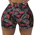 thumbnail image 1 of Kdxio Colorful Hawaii Palms Print Workout Shorts for Women Seamless Soft Smooth Gym Yoga Scrunch Active Shorts, 1 of 9
