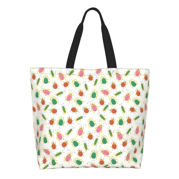 Kdxio Colorful Insect1 Casual Tote Bags Women Big Capacity Shoulder Bag for Women Travel Shoulder Bags Handbags