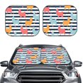 thumbnail image 1 of Kdxio Colorful Llama Print 2-Piece Sun Shade Front Windshield - Foldable Car Front Window Sunshades For Most Sedans Suv Truck, 1 of 6