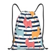 thumbnail image 1 of Kdxio Colorful Llama Print Drawstring Backpack Bag,Waterproof Draw String Back Sack, Gym Drawstring Bags Swim Bag For Unisex, 1 of 9