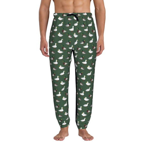 Kdxio Colorful Mallard Duck Pattern Joggers,Sweatpants for Men with Pockets-Large