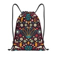 thumbnail image 1 of Kdxio Colorful Mexican2 Print Drawstring Backpack Bag,Waterproof Draw String Back Sack, Gym Drawstring Bags Swim Bag For Unisex, 1 of 9