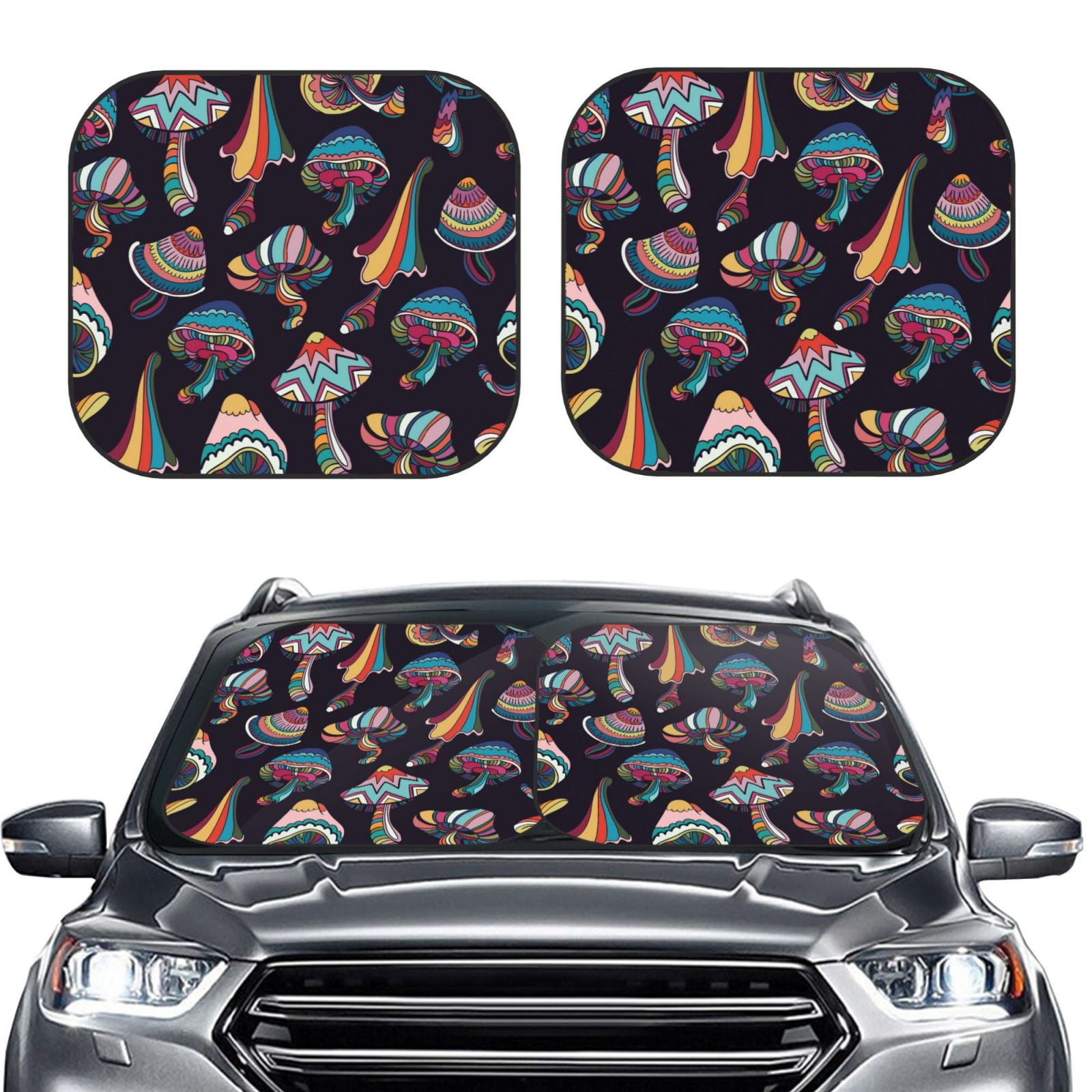 Bacteria Virus Pattern Print Car Sun Shade