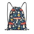thumbnail image 1 of Kdxio Colorful Mushrooms Print Drawstring Backpack Bag,Waterproof Draw String Back Sack, Gym Drawstring Bags Swim Bag For Unisex, 1 of 9