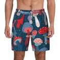 thumbnail image 1 of Kdxio Colorful Mushrooms Print Men'S Swim Trunks With Compression Liner 7 Inch Inseam Quick Dry Swim Shorts, 1 of 7