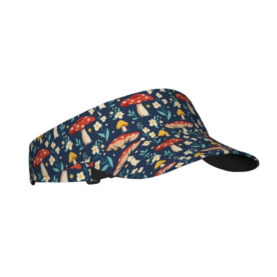Kdxio Colorful Mushrooms Print Sun Visor Hat Golf Visor Adjustable Velcro Outdoor Sports Cap For Men Women