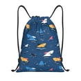 thumbnail image 1 of Kdxio Colorful Ocean Shark Print Drawstring Backpack Bag,Waterproof Draw String Back Sack, Gym Drawstring Bags Swim Bag For Unisex, 1 of 5