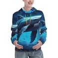 thumbnail image 1 of Kdxio Colorful Ocean Whale Print Womens Oversized Hoodies Sweatshirts Hooded Pullover Tops Sweaters Casual-Medium, 1 of 7