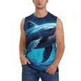 thumbnail image 1 of Kdxio Colorful Ocean Whale for Men's Muscle T-shirt,Sleeveless for Workout Running Athletic Gym Lounge Casual, 1 of 5