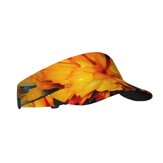 Kdxio Colorful Paint Print Print Sun Visor Hat Golf Visor Adjustable Velcro Outdoor Sports Cap for Men Women