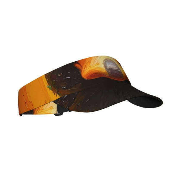 Kdxio Colorful Painted Duck Print Sun Visor Hat Golf Visor Adjustable Velcro Outdoor Sports Cap for Men Women