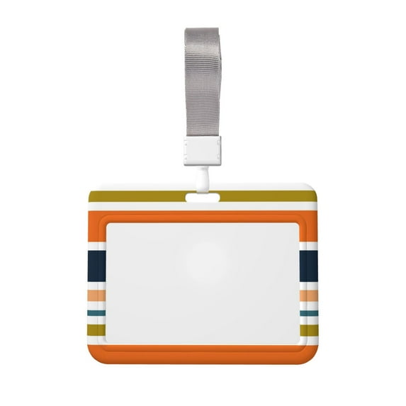 Kdxio Colorful Pastel Stripes Card Badge Holder Work Badge Sleeve for Office, School, Factory, ID Credit Cards, Driver Licenses and Passes