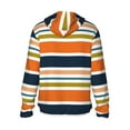 thumbnail image 1 of Kdxio Colorful Pastel Stripes Print Women Men Sun Protection UPF 50+ Jackets Zip Up Long Sleeve Hoodie Hiking Lightweight with Pockets, 1 of 7