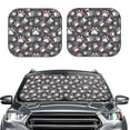 thumbnail image 1 of Kdxio Colorful Paws Of Dog Print 2-Piece Sun Shade Front Windshield - Foldable Car Front Window Sunshades for Most Sedans SUV Truck, 1 of 5