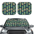 thumbnail image 1 of Kdxio Colorful Pineapples Print 2-Piece Sun Shade Front Windshield - Foldable Car Front Window Sunshades For Most Sedans Suv Truck, 1 of 6