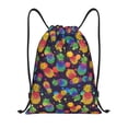 thumbnail image 1 of Kdxio Colorful Pineapples1 Print Drawstring Backpack Bag,Waterproof Draw String Back Sack, Gym Drawstring Bags Swim Bag For Unisex, 1 of 9