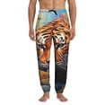 thumbnail image 1 of Kdxio Colorful Plant Tiger Pattern Joggers,Sweatpants for Men with Pockets-X-Large, 1 of 5