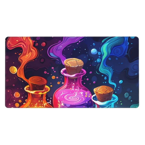 Kdxio Colorful Potion Bottles Magic Print Large Gaming Mouse Pad,Non-Slip Base,Water Resist Keyboard Pad for Gamer,Office & Home,29.5 x 15.8 in