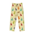 thumbnail image 1 of Kdxio Colorful Rabbit Print Men's Sleep Pajama Pant Lounge Pants with Pockets, 1 of 8
