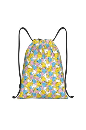 Colorful Rubber Duck 1 Print Drawstring Backpack Bag,Waterproof Draw String Back Sack, Gym Drawstring Bags Swim Bag For Unisex