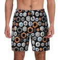 thumbnail image 1 of Kdxio Colorful Screws Print Men's Swim Trunks with Compression Liner 7 Inch Inseam Quick Dry Swim Shorts, 1 of 7