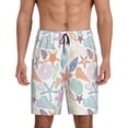thumbnail image 1 of Kdxio Colorful Seashells Print Mens Sleep Shorts Bottoms Soft Comfy Pajama Wear Pants with Drawstring Pockets, 1 of 5