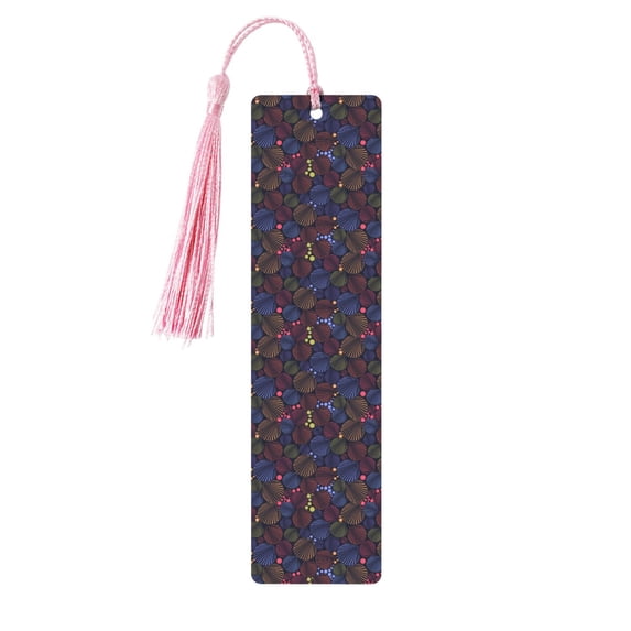 Kdxio Colorful Shells Print Metal Tassel Bookmarks,Perfect Gift for Art Lovers and Bookworms Metal Bookmarks for Women