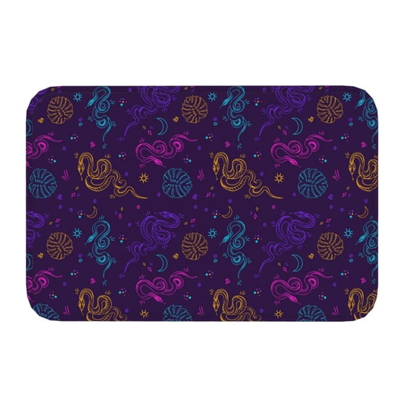 Kdxio Colorful Snake,16" x 24", Non-Slip Front Door Mats,Outdoor Welcome Mat Washable