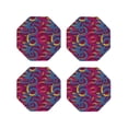 thumbnail image 1 of Kdxio Colorful Snake Funny Coasters,4 Pcs Leather Coasters,Housewarming Gifts,Protect Furniture from Water Marks Scratch and Damage, 1 of 8