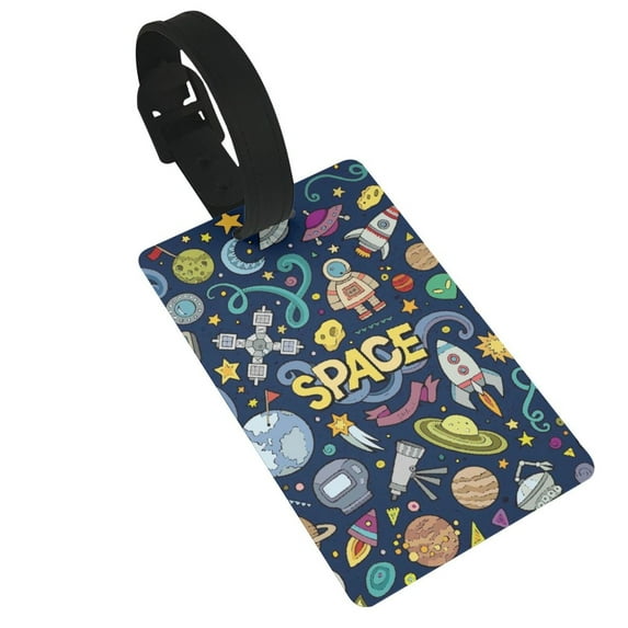 Kdxio Colorful Space Luggage Tags Privacy Cover ID Label Suitcase Tags Identifiers For School Bags,Suitcases
