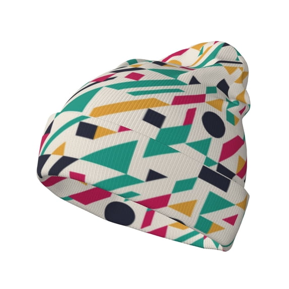 Kdxio Colorful Spots Winter Beanie for Men Women Beanie Knit Hat Cuffed Cap Beanie Knit Chunky Snow Cap