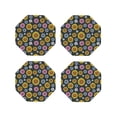 thumbnail image 1 of Kdxio Colorful Sunflowers Funny Coasters,4 Pcs Leather Coasters,Housewarming Gifts,Protect Furniture from Water Marks Scratch and Damage, 1 of 8