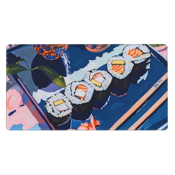 Kdxio Colorful Sushi Food Art Print Large Gaming Mouse Pad,Non-Slip Base,Water Resist Keyboard Pad for Gamer,Office & Home,29.5 x 15.8 in