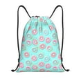 thumbnail image 1 of Kdxio Colorful Sweet Donuts Print Drawstring Backpack Bag,Waterproof Draw String Back Sack, Gym Drawstring Bags Swim Bag For Unisex, 1 of 5