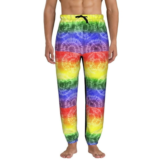 Kdxio Colorful Tie Dye Pattern Joggers,Sweatpants for Men with Pockets-Small