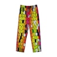 thumbnail image 1 of Kdxio Colorful Tie Dye Stained Glass 1 Print Men's Sleep Pajama Pant Lounge Pants with Pockets, 1 of 8