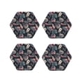 thumbnail image 1 of Kdxio Colorful Tropical Leaves Funny Coasters,4 Pcs Leather Coasters,Housewarming Gifts,Protect Furniture from Water Marks Scratch and Damage, 1 of 8