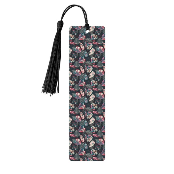Kdxio Colorful Tropical Leaves Print Metal Tassel Bookmarks,Perfect Gift for Art Lovers and Bookworms Metal Bookmarks for Women