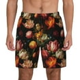 thumbnail image 1 of Kdxio Colorful Tulips Print Men's Swim Trunks with Compression Liner 7 Inch Inseam Quick Dry Swim Shorts, 1 of 7