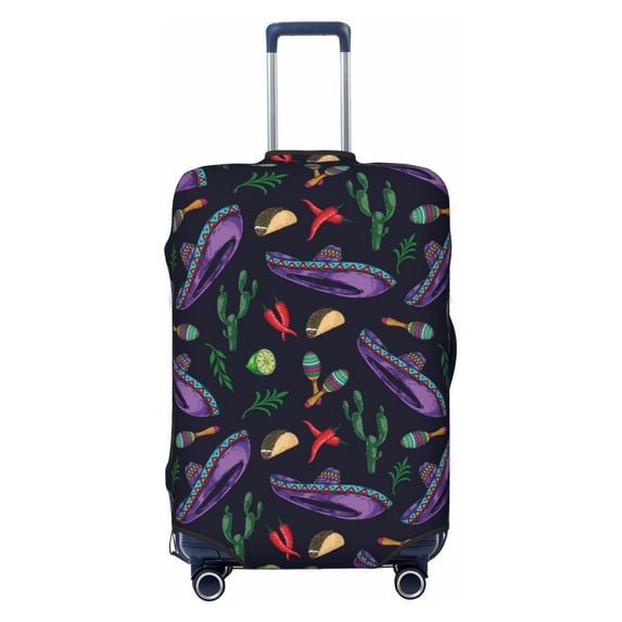 Kdxio Colorful Vintage Cactuses Pattern Luggage Cover for Travel,Elastic and Durable,Fits 18-32 Inch,Anti-Scratch Suitcase Protector-No luggage included