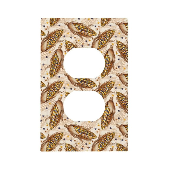 Kdxio Colorful Vintage Corn Decorator Light Switch or Receptacle Outlet Wall Plate Decorator Wall Plate Child Safe Outlet Cover-Style S