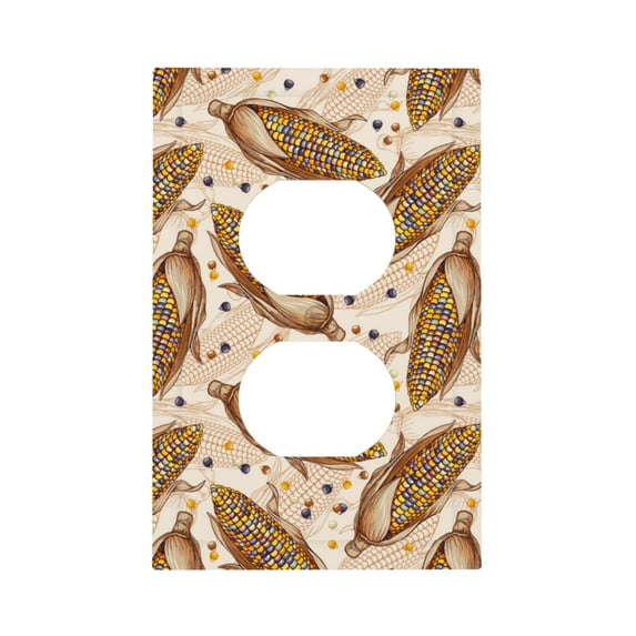 Kdxio Colorful Vintage Corn Decorator Light Switch or Receptacle Outlet Wall Plate Decorator Wall Plate Child Safe Outlet Cover-Style S