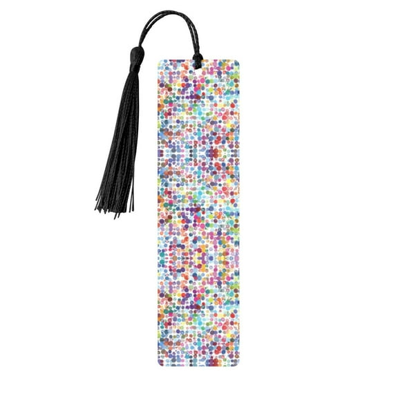 Kdxio Colorful Watercolor Dots Print Metal Tassel Bookmarks,Perfect Gift for Art Lovers and Bookworms Metal Bookmarks for Women